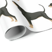 Black and Tan Coonhound Basic Breed  Cadeaupapier (Rol Hoek)