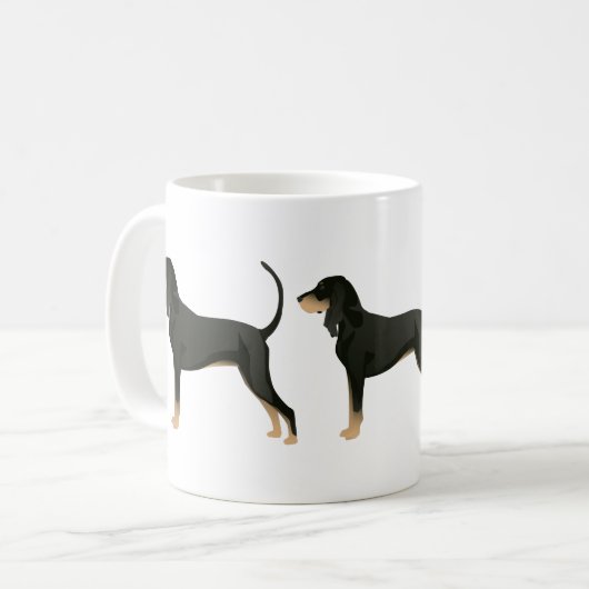 Black and Tan Coonhound Basic Breed  Koffiemok (Voorkant links)