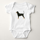 Black and Tan Coonhound Basic Breed Romper (Voorkant)