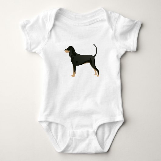 Black and Tan Coonhound Basic Breed Romper (Voorkant)