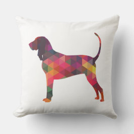Black and Tan Coonhound Colorful Silhouette Kussen