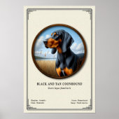 Black and Tan Coonhound Dierkundige Serie Poster (Voorkant)
