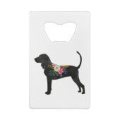 Black and Tan Coonhound Dog Boho Silhouette Creditkaart Flessenopener (Achterkant)