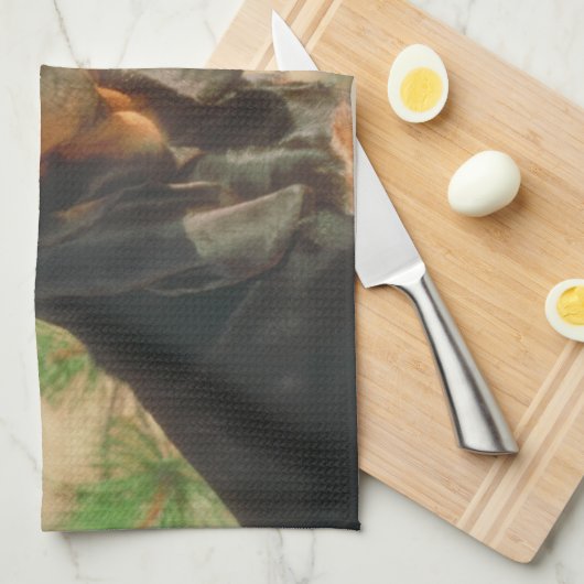 Black and Tan Coonhound Dog Kitchen Towel Theedoek (Quarter Fold)