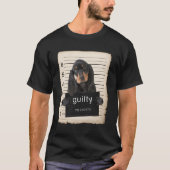 Black and Tan Coonhound Dog Mok Shot T-shirt (Voorkant)