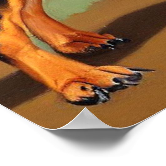 Black and Tan Coonhound Dog Poster (Hoek)