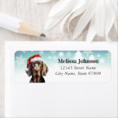 Black and Tan Coonhound Dog Retour Adreslabels Etiket (Insitu)