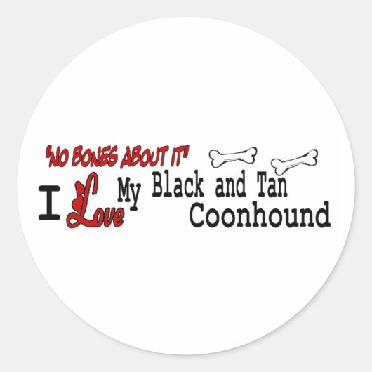 Black and Tan Coonhound (I Love) Sticker (Voorkant)