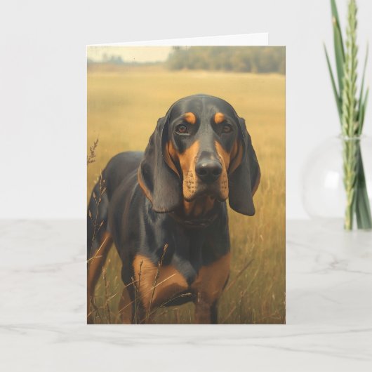 Black and Tan Coonhound Kaart (Voorkant)