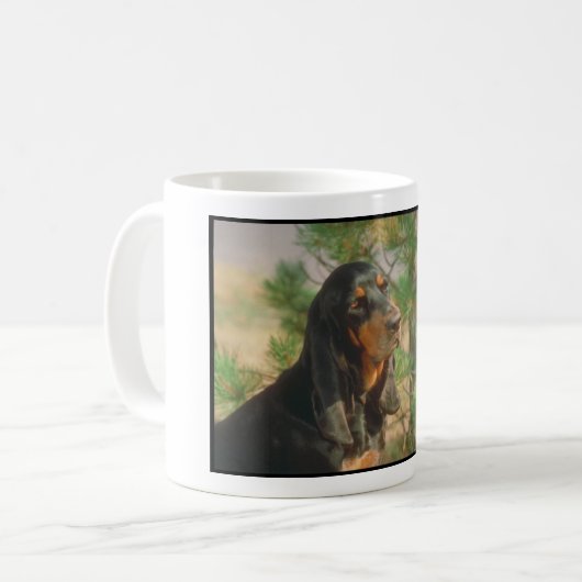 Black and Tan Coonhound Koffiemok (Voorkant links)