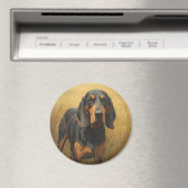 Black and Tan Coonhound Magneet (Insitu (Vaatwasser))