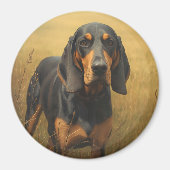 Black and Tan Coonhound Magneet (Voorkant)