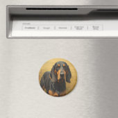 Black and Tan Coonhound Magneet (Insitu (Vaatwasser))