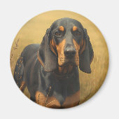 Black and Tan Coonhound Magneet (Voorkant)