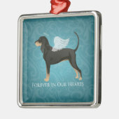 Black and Tan Coonhound Pet Dog Memorial Angel Metalen Ornament (Links)