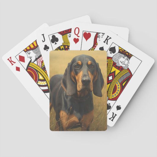 Black and Tan Coonhound Pokerkaarten (Achterkant)