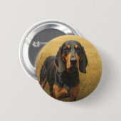 Black and Tan Coonhound Ronde Button 5,7 Cm (Voorkant /achterkant)
