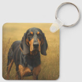 Black and Tan Coonhound Sleutelhanger (Achterkant)