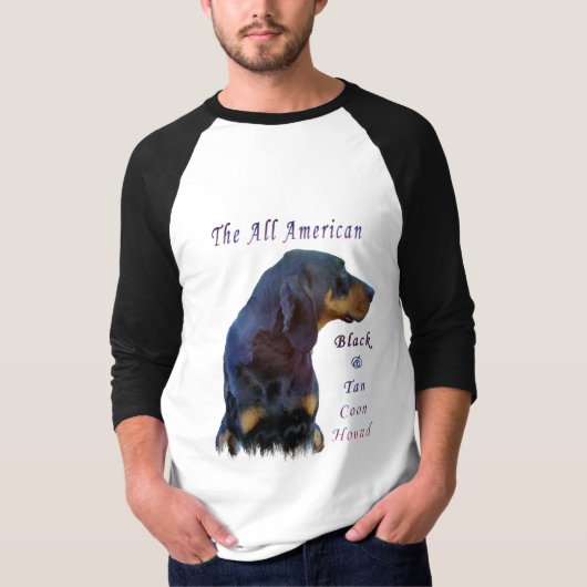 Black and Tan Coonhound T-shirt (Voorkant)
