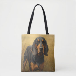 Black and Tan Coonhound Tote Bag