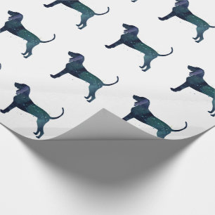 Black and Tan Coonhound Waterverf Silhouette Cadeaupapier