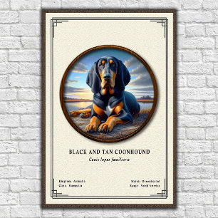 Black and Tan Coonhound Zoölogische Reeks Poster