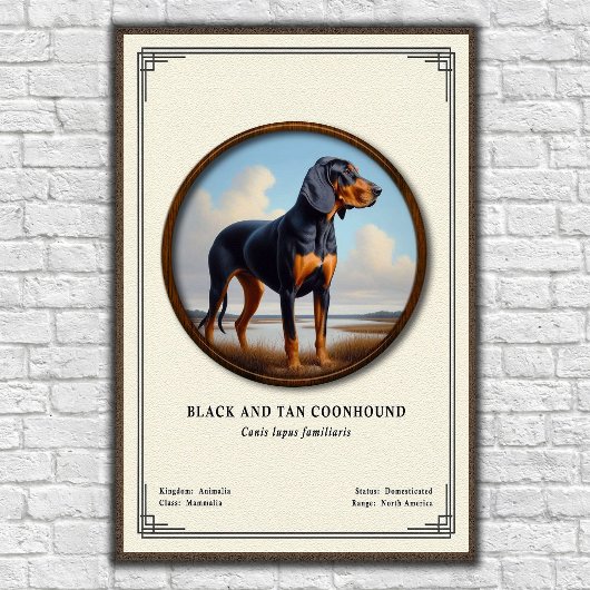 Black and Tan Coonhound Zoölogische Reeks Poster