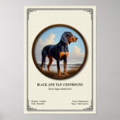 Black and Tan Coonhound Zoölogische Reeks Poster (Voorkant)
