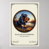 Black and Tan Coonhound Zoölogische Serie Poster (Voorkant)