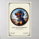 Black and Tan Coonhound Zoölogische Serie Poster (Voorkant)