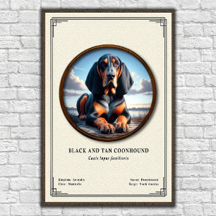 Black and Tan Coonhound Zoölogische Serie Poster