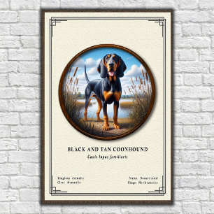 Black and Tan Coonhound Zoölogische Serie Poster