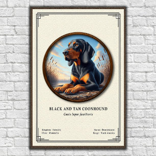 Black and Tan Coonhound Zoölogische Serie Poster