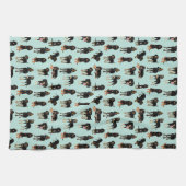 Black and Tan Coonhounds Kitchen Towel Theedoek (Horizontaal)