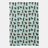 Black and Tan Coonhounds Kitchen Towel Theedoek (Verticaal)
