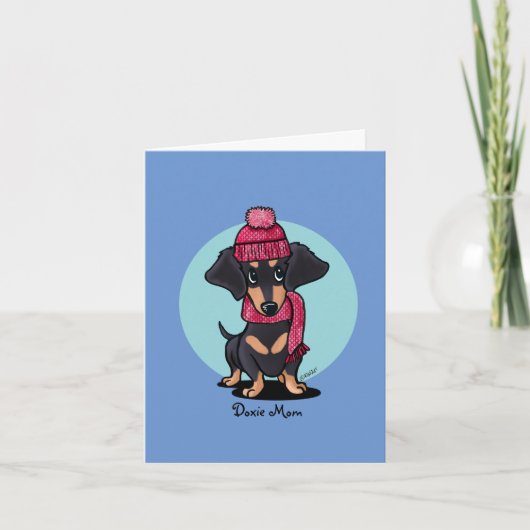 Black and Tan Dachshund Bedankkaart (Voorkant)