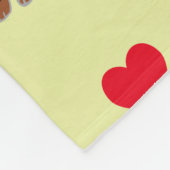 Black and Tan Dachshund Cute Eyes Fleece Deken (Hoek)