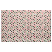 Black and Tan Dachshund dogs  florals crème Stof (Fat Quarter)