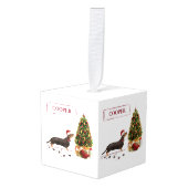 Black and Tan Dachshund Funny Kersthond Decoratie (Voorkant hoekig)