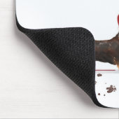 Black and Tan Dachshund Funny Kersthond Muismat (Hoek)