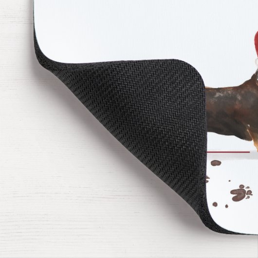 Black and Tan Dachshund Funny Kersthond Muismat (Hoek)