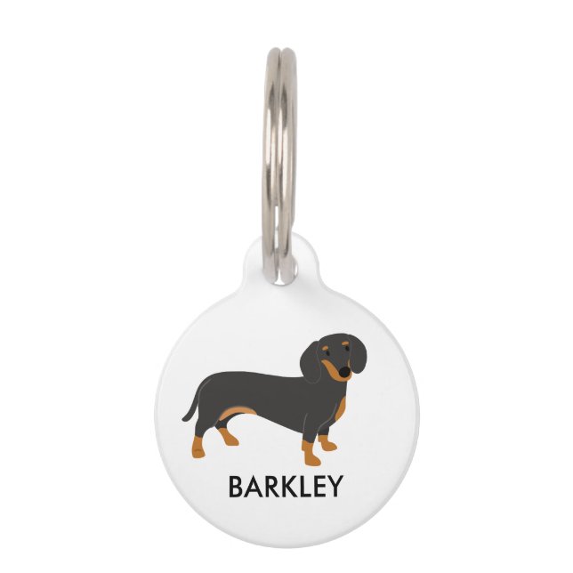 Black and Tan Dachshund Huisdierpenning (Voorkant)