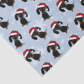 Black and Tan Dachshund Kersthondenvakantie Tissuepapier (Detail)