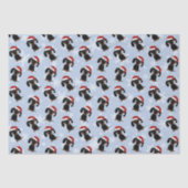 Black and Tan Dachshund Kersthondenvakantie Tissuepapier (Voorkant)