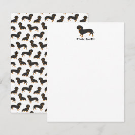 Black and Tan Dachshund Notitiekaartje