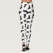 Black and Tan Dachshund Pattern Leggings (Achterkant)