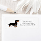 Black and Tan Dachshund Posing Etiket (Insitu)