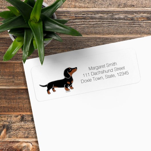 Black and Tan Dachshund Posing Etiket