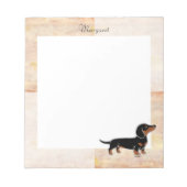 Black and Tan Dachshund Posing Notitieblok (Voorkant)