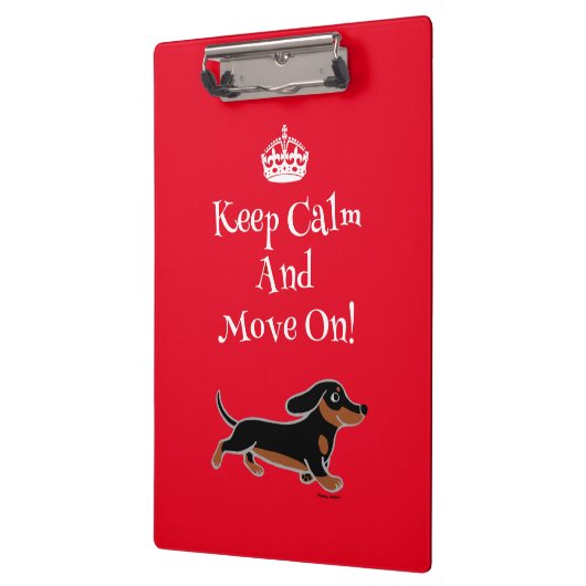 Black and Tan Dachshund Running Klembord (Links)